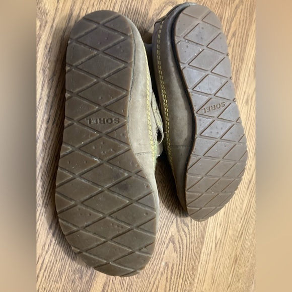 Sorel leather and plaid booties ankle boots women’s 7.5 yellow gray - Picture 7 of 8